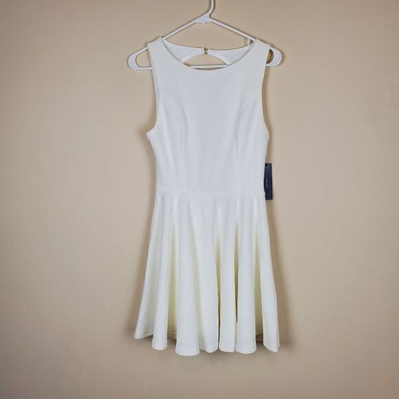 Lulus White Backless Skater Mini Dress - Picture 1 of 9